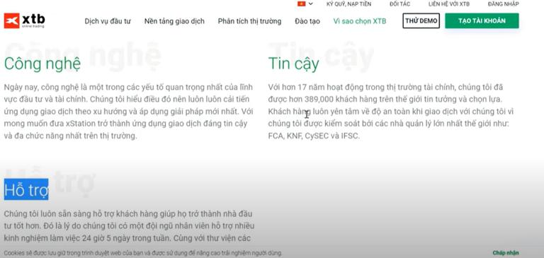 Sàn XTB có hơn 20 năm hoạt động