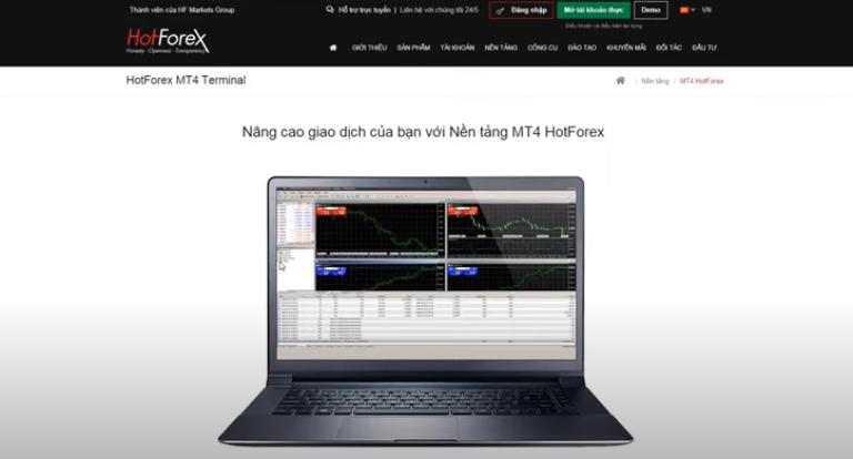 Sàn HotForex cung cấp nền tảng MT4 để hỗ trợ người chơi giao dịch