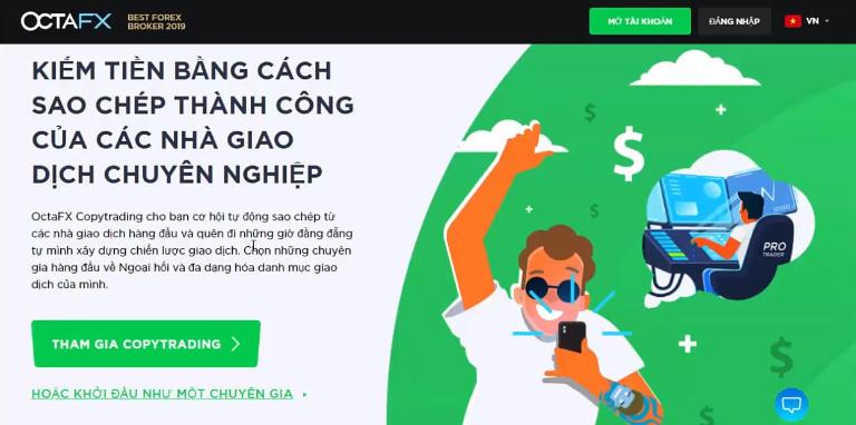 Copytrading tính năng nổi bật có trên sàn OctaFX