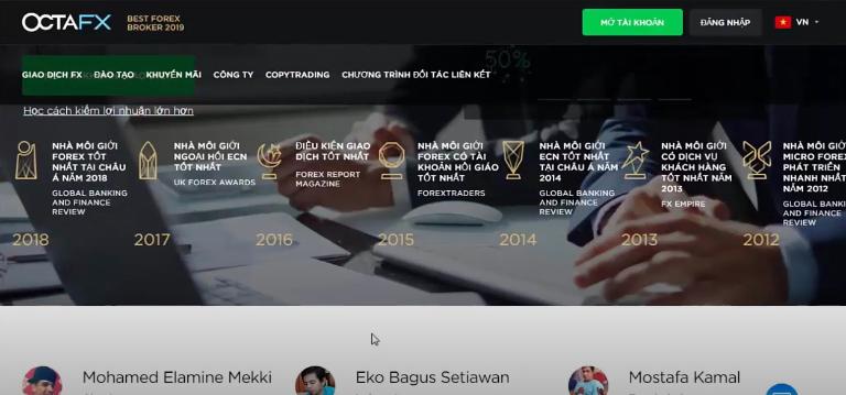 OctaFX là sàn giao dịch ngoại hối uy tín, có nhiều giải thưởng lớn trong ngành