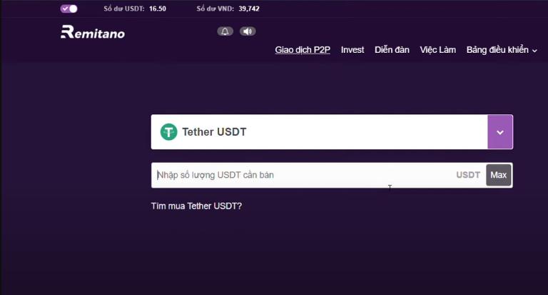Nhà đầu tư có thể giao dịch bằng nền tảng P2P trên Remitano