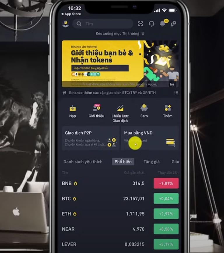 Giao dịch trên sàn Binance tiện lợi
