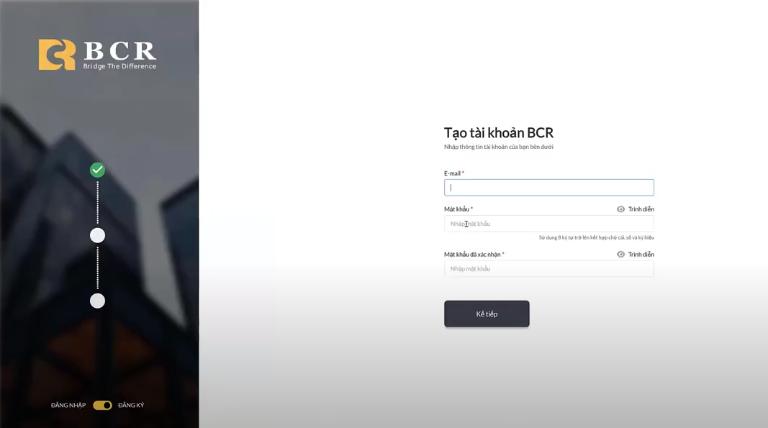 Tài khoản Demo sàn BCR cung cấp