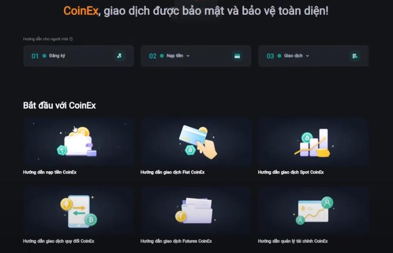 CoinEx có nhiều loại giao dịch trên sàn, mức độ bảo mật cao