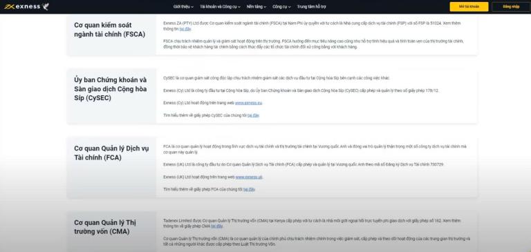 Sàn Exness có giấy phép hoạt động rõ ràng, thể hiện sự uy tín, minh bạch