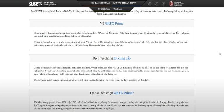 Sàn GKFX uy tín với quá trình hoạt động lâu năm trên thị trường