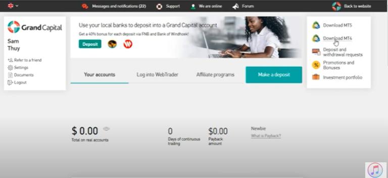 Nền tảng MT4 và MT5 là hai trong số 3 nền tảng mà sàn này cung cấp cho người dùng