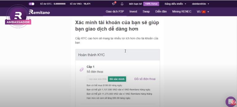 Sàn Remitano uy tín với việc cung cấp tính năng 2FA
