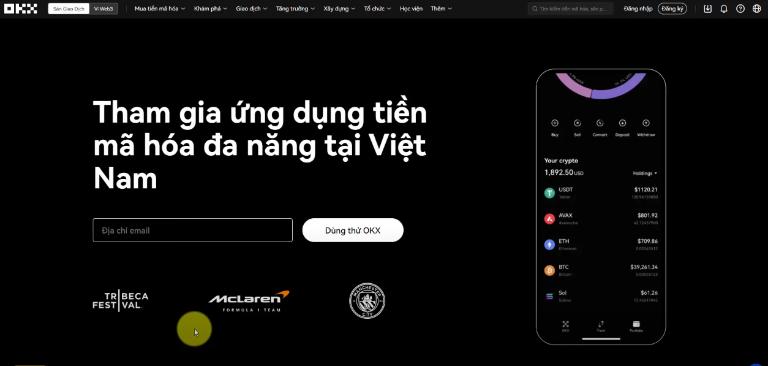 Sàn OKX là sàn giao dịch tiền mã hóa 