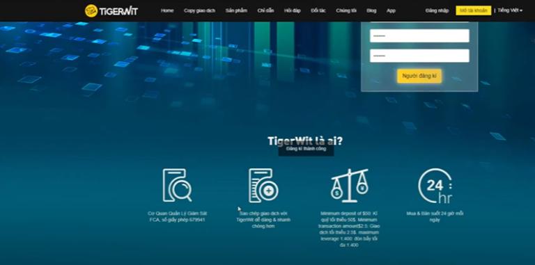 TigerWit là sàn giao dịch Forex uy tín bởi sở hữu giấy phép được cấp từ FCA