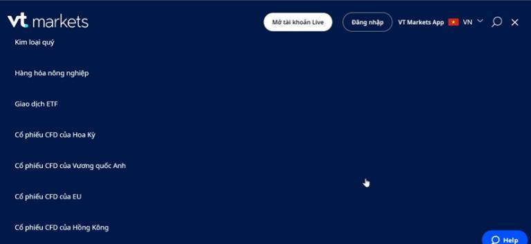 Sàn VT Markets có đa dạng sản phẩm giao dịch