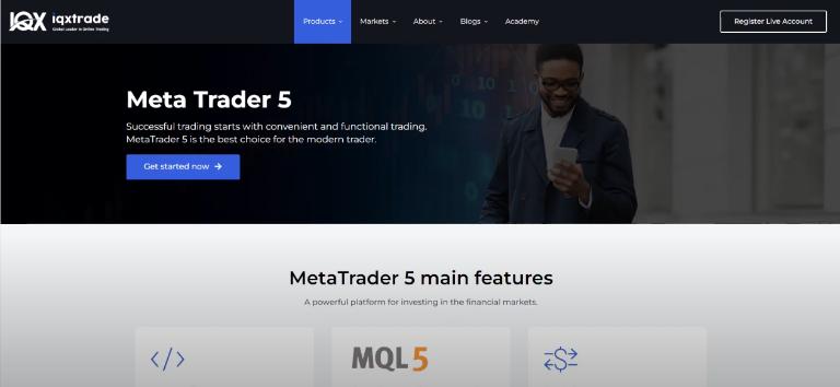 IQX Trade cung cấp nền tảng MT5 cho nhà đầu tư
