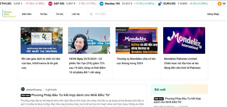 Traderhub là diễn đàn uy tín cho nhà đầu tư Việt