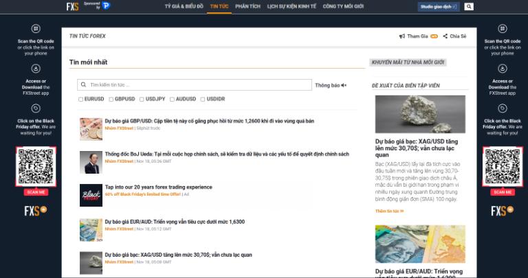 FXStreet là kênh tin tức nổi tiếng đối với các nhà đầu tư, tin tức luôn được cập nhật nhanh