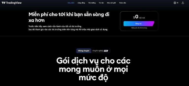 Mua tài khoản TradingView trực tiếp từ TradingView
