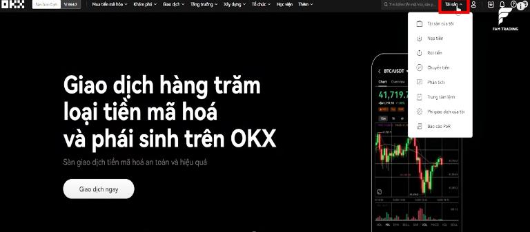 Nạp tiền trên sàn OKX