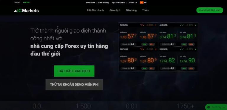 Chi phí giao dịch tại sàn ICMarkets thấp