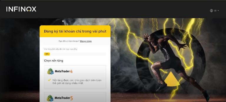 Sàn Infinox hỗ trợ nền tảng MT4 và MT5