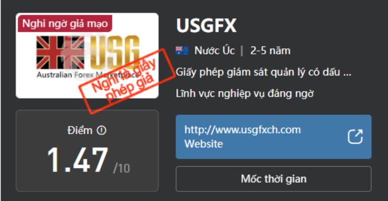 sàn usgfx bị cấm