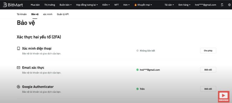 Sàn BitMart áp dụng xác thực hai yếu tố (2FA) nhằm bảo vệ tài khoản cho người dùng