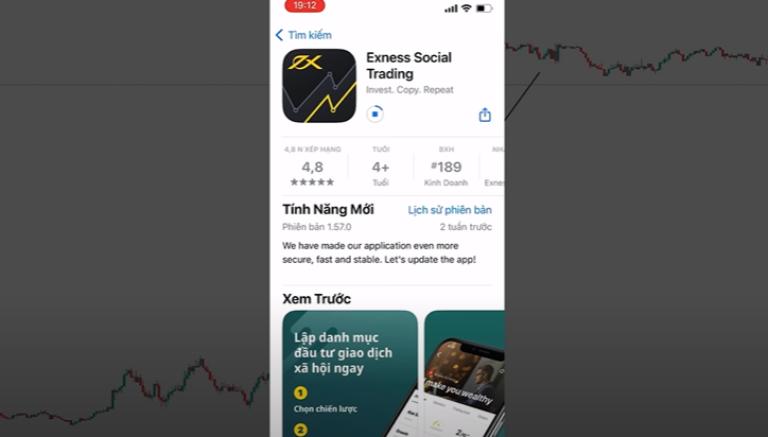 Tải ứng dụng “Exness Social Trading” để copy trade