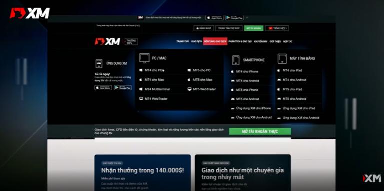 Tải và đăng nhập ứng dụng MT4 trên sàn XM