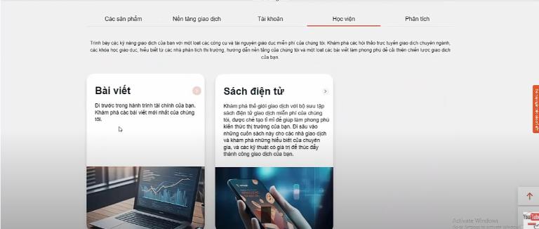 Vantage cung cấp nhiều tài liệu giáo dục cho nhà đầu tư