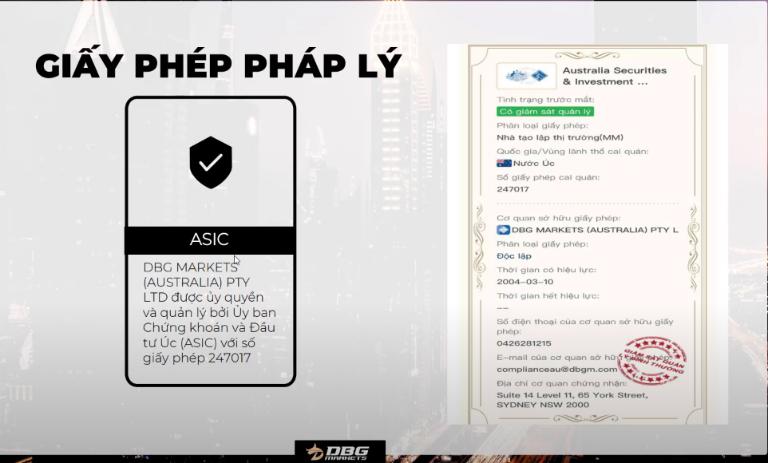 Sàn DBG có giấy phép hoạt động được cấp bởi ASIC, FSCA và FCA, đảm bảo uy tín