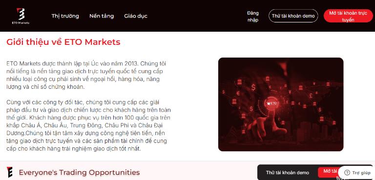 ETO Market có kinh nghiệm hoạt động lâu năm trên thị trường