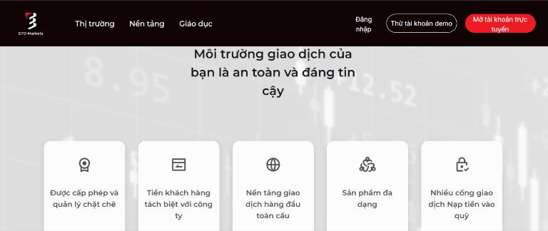 Sàn ETO Markets có nhiều ưu điểm về sản phẩm và giấy phép uy tín