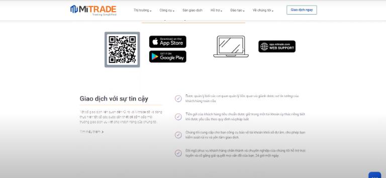 Sàn Mitrade cam kết tách biệt tài khoản khách hàng