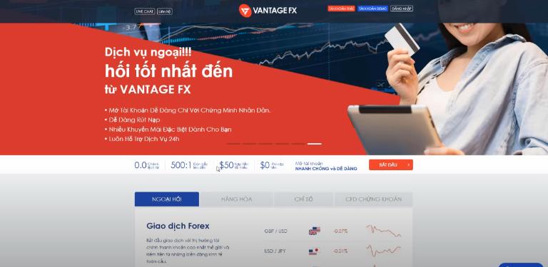 Vantage FX là sàn Forex. thành lập năm 2009 tại Australia