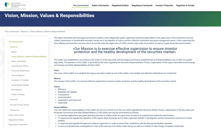 CySEC Forex Brokers sàn giao dịch uy tín