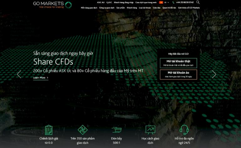 Tài khoản Go Markets gồm 2 tài khoản giao dịch chính