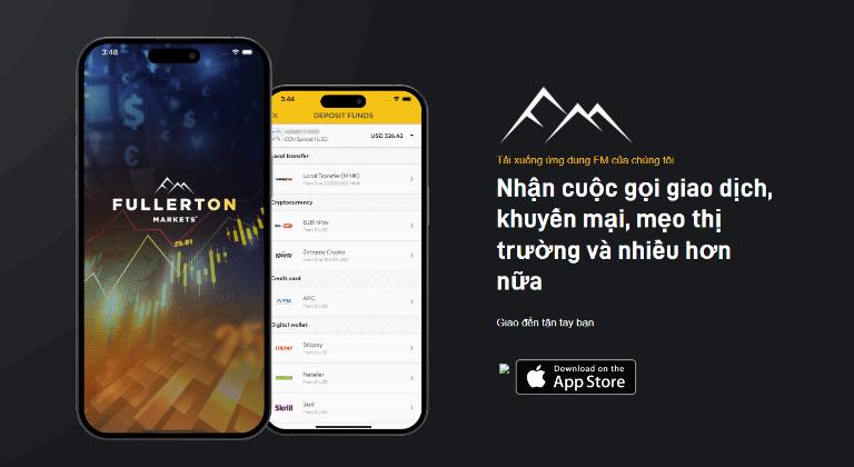 Thực hiện giao dịch rút tiền nhanh chóng trên sàn Fullerton 