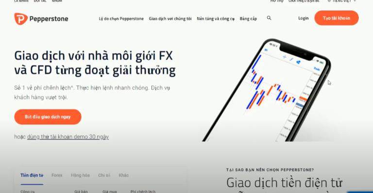 Sàn Pepperstone cung cấp nhiều loại tài sản khác nhau