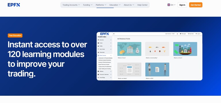 sàn EPFX chính sách nạp rút