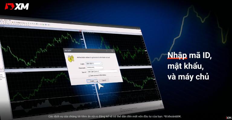 Nhập thông tin đã đăng ký tài khoản XM