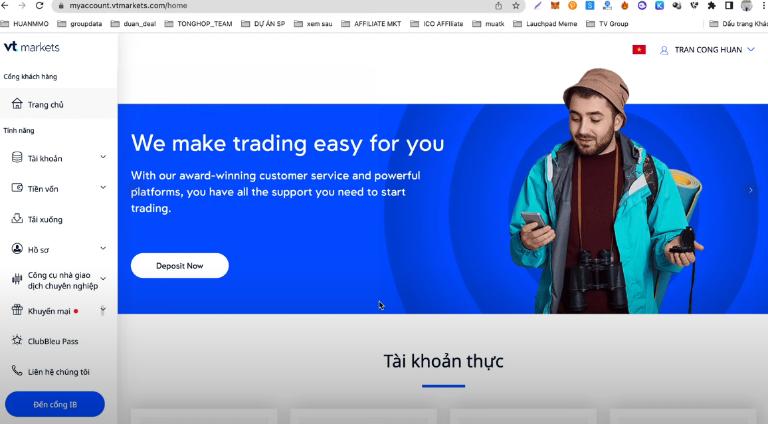 Sàn VT Markets hiện có 3 tài khoản chính trên sàn VT Markets