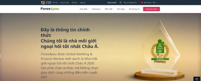 Mức phí Spread tại sàn Forex4you chỉ từ 2 pip
