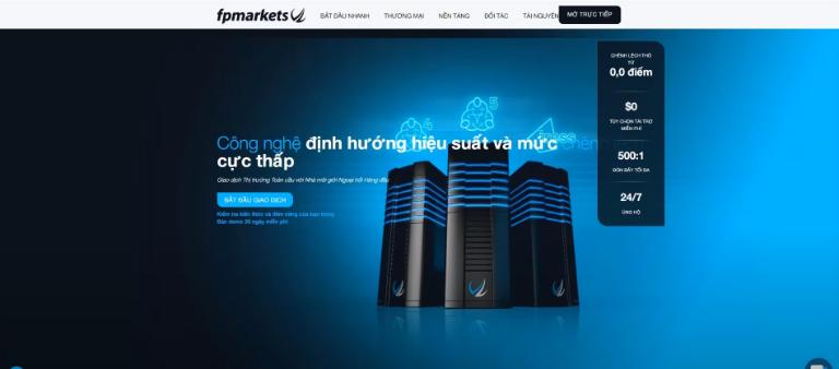 FP Markets có mức phí spread chỉ từ 0.0 pip