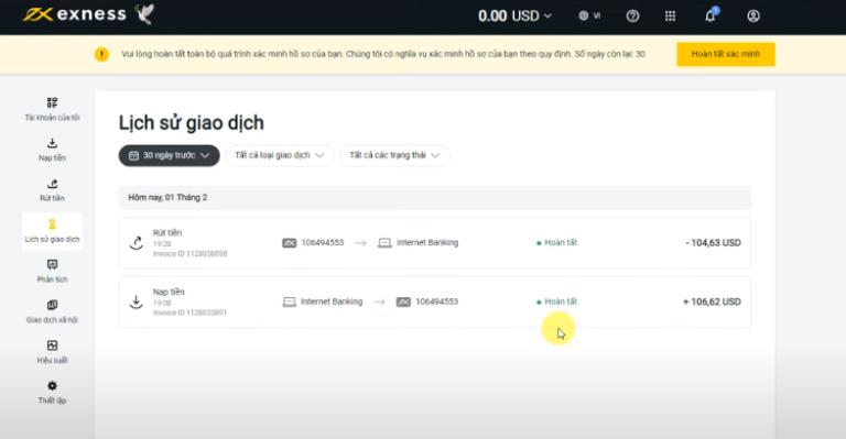 Khi xóa tài khoản cần rút hết tiền về tránh bị giam tiền
