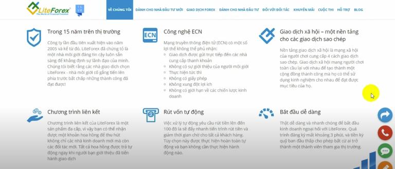 Sàn LiteForex cung cấp nhiều tính năng