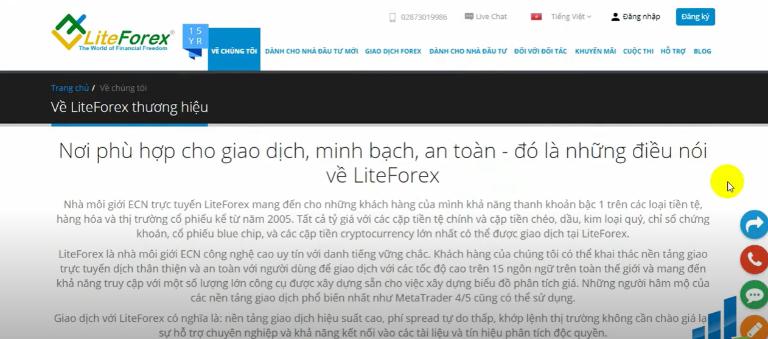 Sàn LiteForex hiện có hơn 50.000 khách hàng tham gia giao dịch