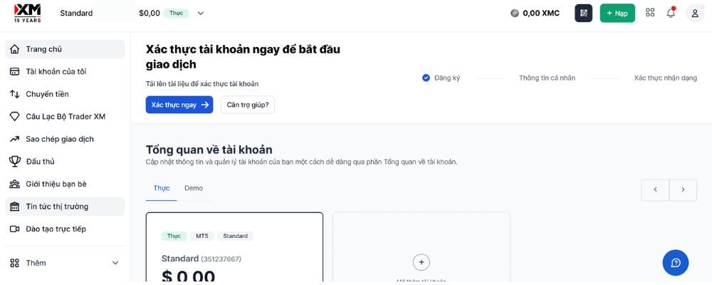 Sàn XM - Xác thực hồ sơ