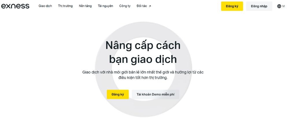 Truy cập Website sàn Exness