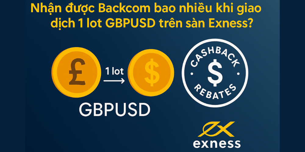 nhận được backcom bao nhiêu khi giao dịch 1 lot gbpsd trên sàn exness