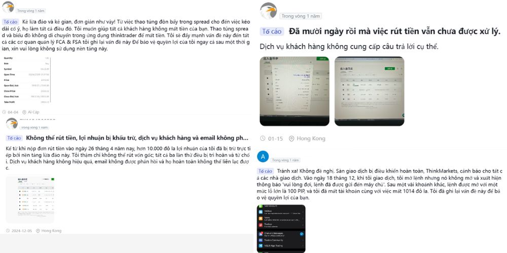Phản hồi về sàn ThinkMarkets trên WikiFX