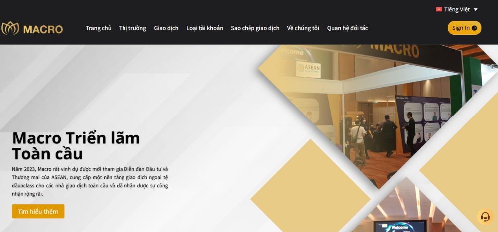 Website sàn Macro Markets