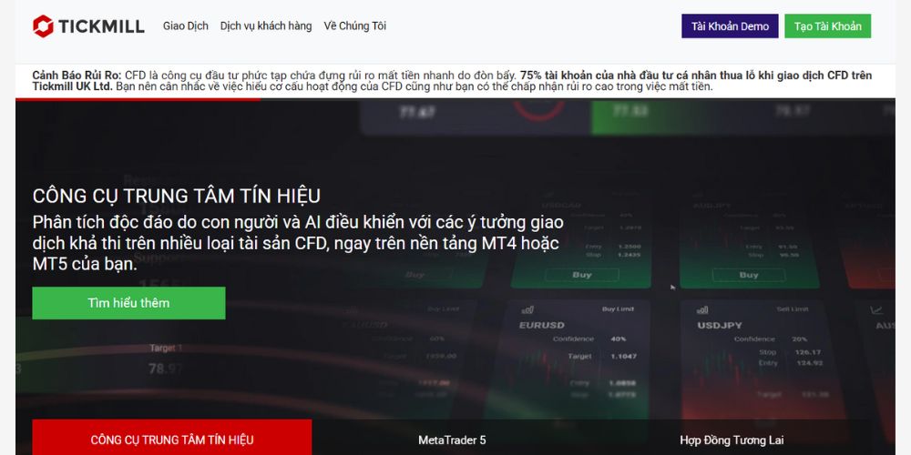 Website sàn Tickmill